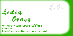 lidia orosz business card